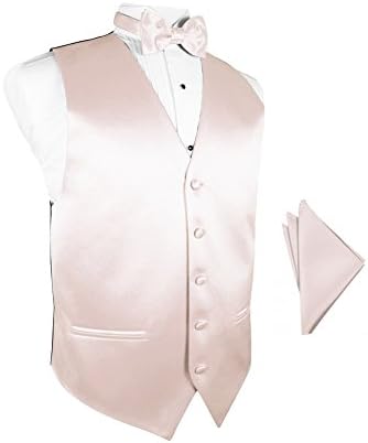 Rumeni satenski tuxedo prsluk sa bowtie & džepnim kvadratnim setom
