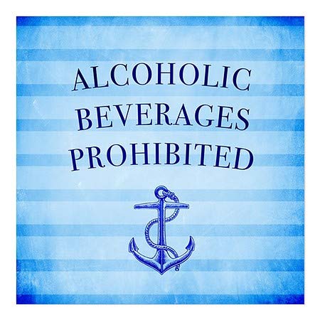 CGsignLab | Alkoholna pića zabranjena - nainačajnim prugama Cling Cling | 8 x8