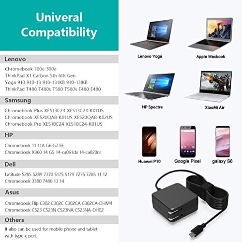 65W 45W USB C punjač za Samsung Galaxy Book Flex Ion 15.6 13.3, NP950QCG NP930QCG NP950XJ NP930XCJS K01US