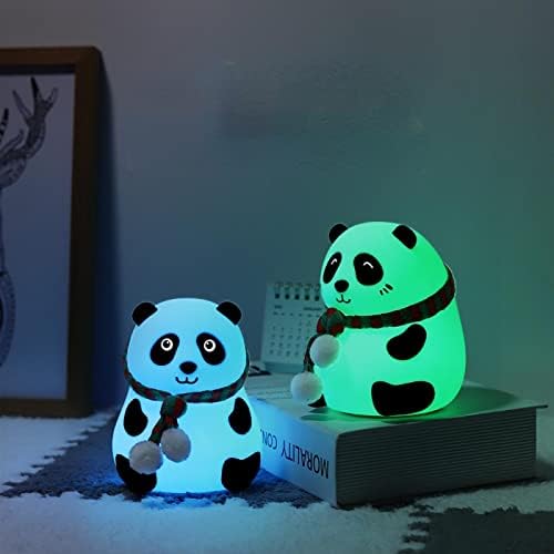 Malo noćno svjetlo, Panda Silikonski privjesak, crtani kreativni poklon, 5,35 inča visoko slatko malo noćno svjetlo,UBS Punjivo noćno svjetlo, desktop privjesak, rođendanski poklon