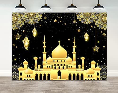 Ticuenicoa 7 × 5ft Ramadan Mubarak ukrasi Backdrop Banner musliman Ramadan Kareem Pozadina Eid Mubarak potpisao
