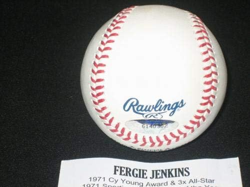 Fergie Jenkins Hof Legenda potpisala je autogramirani OML bejzbol tristar coa cy Young - autogramirani bejzbol