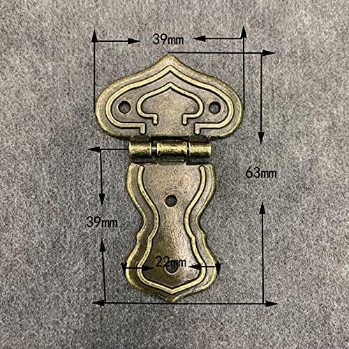 ZLDXDP 10pcs šarke vrata antikne brončane ladice za ladicu ormara nakit drvene kutije DIY ukrasite konektore za namještaj šarke sa vijcima