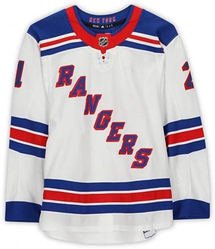 Brett Howden New York Rangers Igra-rabljeni 21 Bijeli set 3 dres nošen tokom igara koje se igraju između