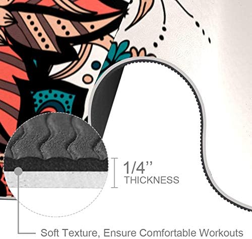 Siebzeh arapski stil Arabesque Pattern Premium Thick Yoga Mat Eco Friendly Rubber Health & amp; fitnes non