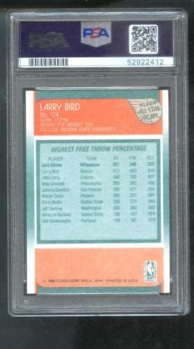 1988-89 FLEER 124 Larry Bird All-Star PSA 10 Ocjenjina košarkaška karta NBA 1989 - Neintred košarkaške