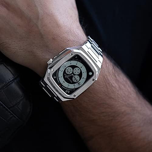 Ekins nehrđajući čelik za Apple Watch seriju 8 7 6 SE 5 4 IWATCY BAND 45mm 44mm zaštitnik metalne poklopce SmartWatch pribor