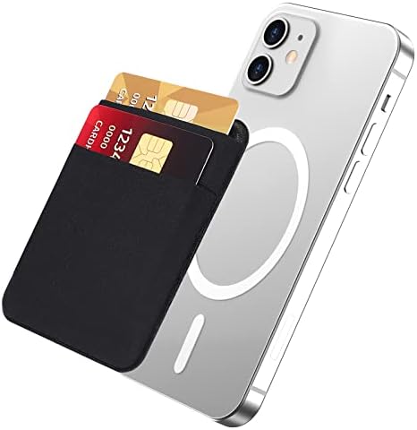 Senose magnetski novčanik Kompatibilan je za MAGSAFE, LYCRA telefonski držač za poleđine telefonske baterije na kompatibilnoj za iPhone 12 i iPhone 13 i magsafe futrole crna