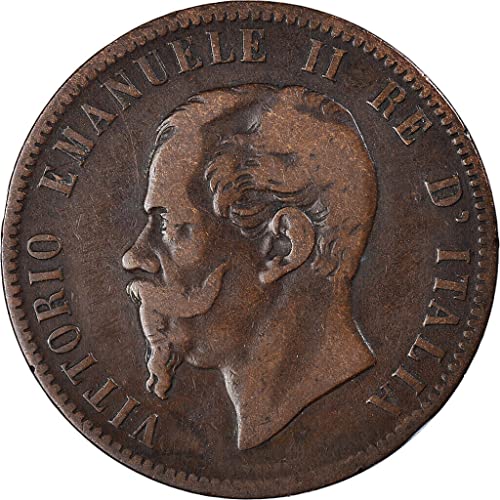 1862 -1867 10 Centesimi povijesni talijanski novčić. Izdao Ender King Vittorio Emanuele II. Otac Otadžbine