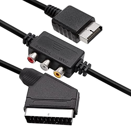 CNMuca 2 u 1 RGB SCART + AV RCA izlazni kabel 1,8 metra za SEGA Dreamcast HDMI kompatibilni set Top Box Media Player Black
