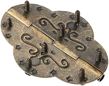 Czdyuf 2pcs 69x53mm Starinski brončani ormar za šarke za nakit Drvena kutija ladica za vrata ukrasna vintage