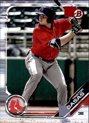 2019 Bowman nacrt bejzbol # BD-87 Triston Casas Boston Red Sox Službena MLB trgovačka kartica proizvedena od strane