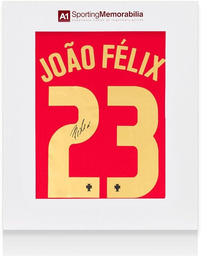 Joao Felix potpisao je portugal majicu - 2020-2021, dom, broj 23 - poklon kutija - nogometni dresovi autograma