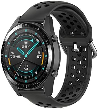Komi Kompatibilan za Samsung Galaxy Watch 3 45mm / Galaxy Watch 46mm / Gear S3 Frontier / Classic Watch Band, Brzo puštanje Mekani silikonski prozračni remen za ručni pojas za muškarce za muškarce