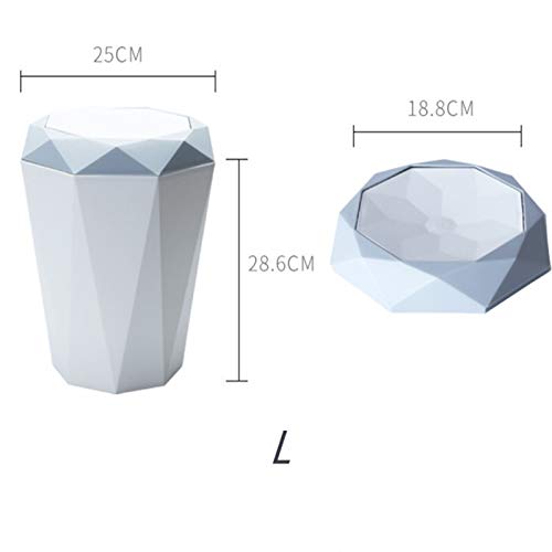 Allmro Mali smeće može nordijski otvor tipa smeća može kreativni dijamant tip radne površine papirnate košara plastična kuhinja dnevni boravak ured za odlaganje smeća