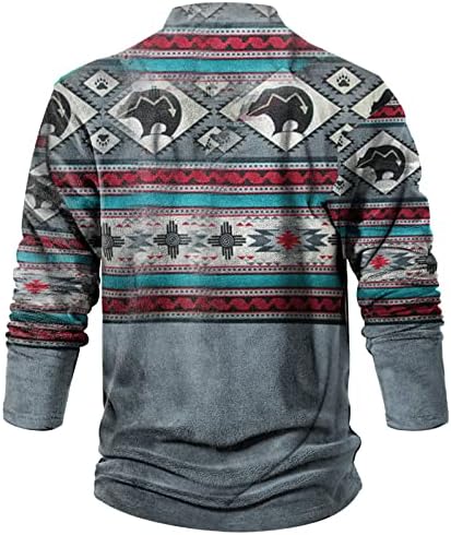 Muške dukseve Trendi tiskani pulover Ležerne prilike za praznike s kapuljačom s kapuljačom s dugim rukavima sa džepom kenguru