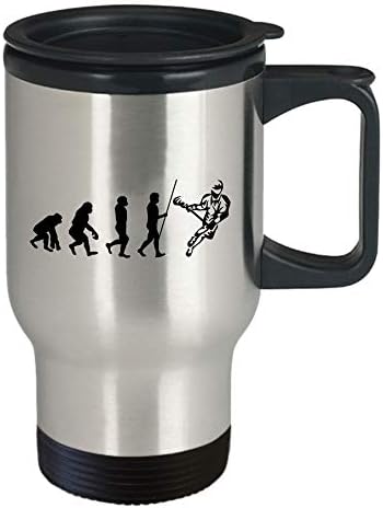 Lacrosse Coffee Travel Mug Best Funny Jedinstvena osoba Lax osoba Savršena ideja za muškarce Žene Lacrosse Evolution