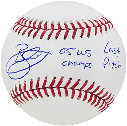 Bobby Jenks potpisao je Rawlings Službeni MLB bejzbol W / Posljednji teret, 05 WS Champs - autogramirani