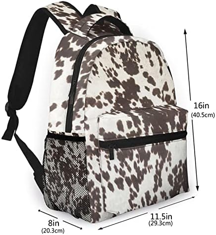 AAO-S745 kravlje ruksake za kravlje mliječne kože za školsku laptop Bookbag Student College Casual Travel