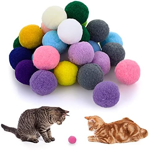 Molain velike lopte za igračke za mačke, meke lopte za mačke 1inch Kitten Pom poms Ball mačka igračka igračka