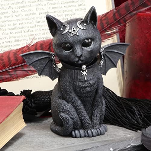 Nemesis sada B5149R0 MALPUSS krila okultna mačka figurica, polirezija, crna i srebrna, 10cm
