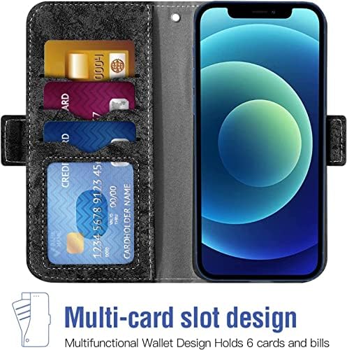 EKINS torbica za iPhone 14/14 Plus / 14 Pro / 14 Pro Max sa držačem za kartice, Vintage PU Koža Magnetic