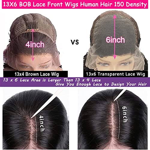 Kratka Bob perika ljudska kosa 13x6 čipkaste prednje perike za crne žene ljudska kosa bočni dio frontalna