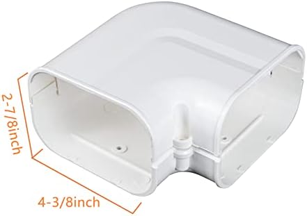 Gcgoods 4 W 90° koljeno, dekorativni PVC Lineset Cover Kit dijelovi dodatna oprema za mini Split klima uređaje