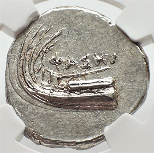 GR 4. vek prije Krista Grčka, antikni drevni grčki srebrni novčić, rijetke kovanice, Galley Ar Stater Mint NGC