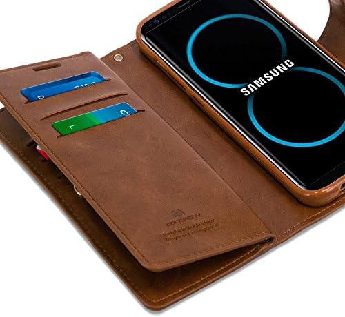 Goospery Mansoor novčanik za Samsung Galaxy S8 dvostrani držač kartice Flip Cover-Brown