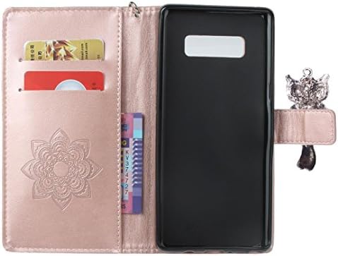Jesiya Galaxy Note 8 novčanik slučaj, slatka Owl Mandala sjajni Kristal Bling dijamant PU kožna kartica