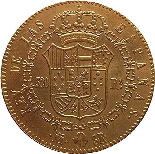 Challenge Coin 1861 Italijanski novčić 5 Čisti bakarski pozlaćeni srebrni rock coins Crafts kolekcija kolekcija
