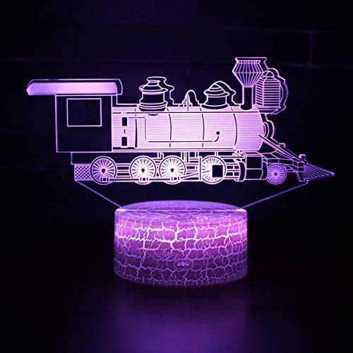 Jinnwell 3d voz autobus automobil noćna lampa iluzija 7 promjena boje dodirni stol za presvlačenje stol ukras lampe Led božićni poklon sa akrilnom ravnom ABS bazom USB Kabelska igračka