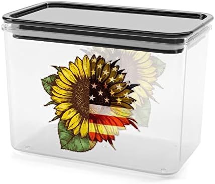 Kontejneri za skladištenje američke zastave suncokret prozirna plastična kutija sa poklopcima kante za višekratnu