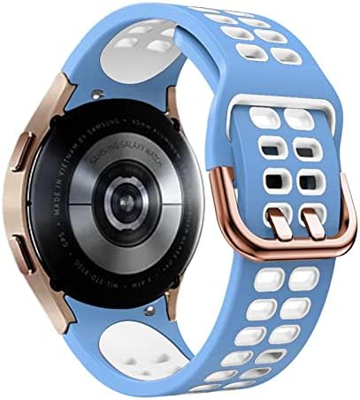GHFHSG 20mm Službeni zakrivljeni kraj silikonski opseg za Galaxy Watch 4 Classic 46 42mm Strap Watch4 44