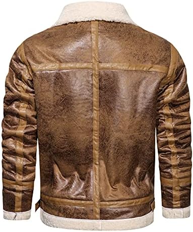 DXSBB muški kaput bombe jakne Sherpa obložen topli zimski motocikl Faux koža | Corduroy vintage casual wearwer