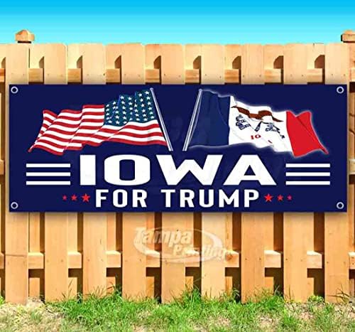 Iowa za Trump Banner 13 oz | Ne-tkanina | Teški vinil jednostrani metalnim grometom