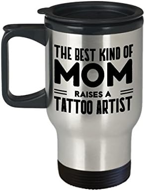 Smiješna tetovirana umjetnica majčin dan 14oz izolirana putna krigla - najbolja vrsta mame - jedinstveni inspirativni sarkazam ručni poklon sina i kćeri