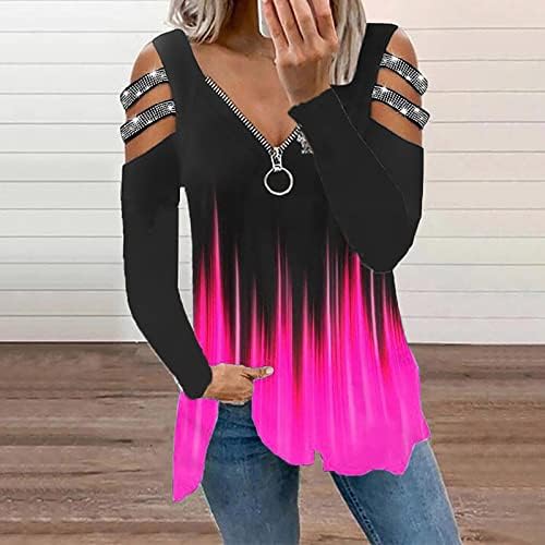 Zefotim hladnim vrhovima za žene 2023 Seksi cvjetni dugi rukav izlasci na vrhu modne casual berbe bluze