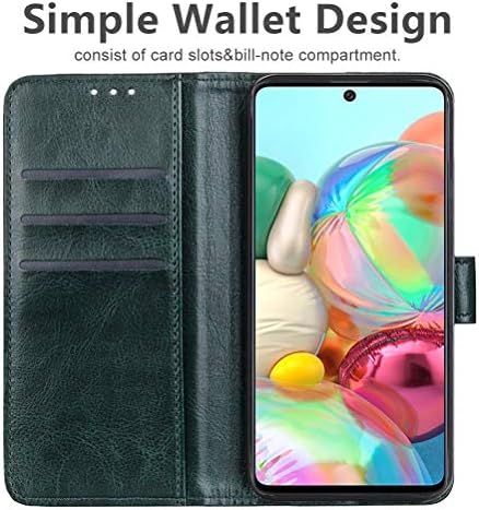 Hicaseer Galaxy A71 5g futrola, PU kožni novčanik Flip magnetske zaštitne poklopac Poklopac za zaštitu od udara za Samsung Galaxy A71 5g 6,7 - zelena