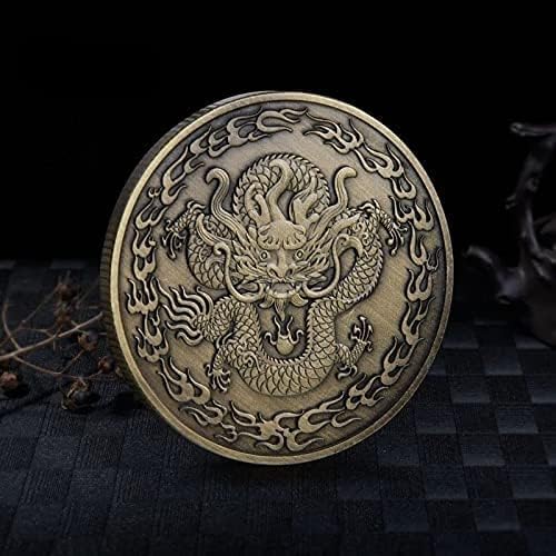 Sretno vam kineski stil zmajeva i feniks komemorativna medalja zlatnika sa srebrnim novčićima metalni znački