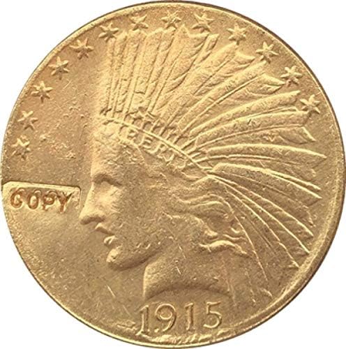 Challenge Coin 24-K pozlaćeni 1915-s 10 USD zlatni indijski polual orao Coin Cop Copy CopyCollection Gift