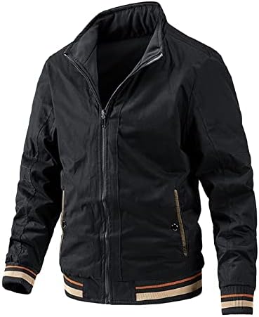 ADSSDQ muški jakni, biciklistički jesen plus veličina dugih rukava pulover muški casual fit čvrste boje debele duksere3