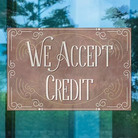 CGsignLab | Prihvatamo kreditnu kreditu -Victorian karticu Cling Cling | 30 x20