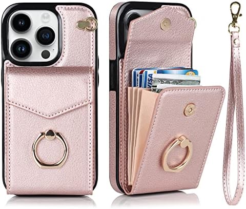Delidigi za iPhone 14 Pro Max futrola za novčanik sa držačem za kartice, PU kožna torbica sa postoljem za