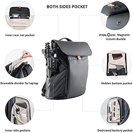 Pgytech OneGo 18L ruksak za kamere i dronove za muškarce i žene, 16 ruksak za Laptop za street City Urban