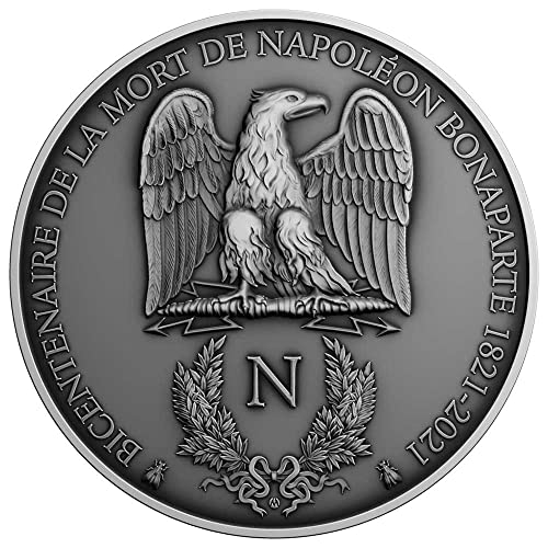 2021 DE Napoleon Bonaparte Powercoin 200. godišnjica 2 oz Srebrna kovanica 2000 Francs Kamerun 2021 Antikni
