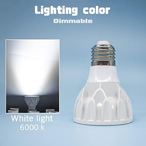 LEDHOLYT Par20 LED reflektorska sijalica, 2kom 12w zatamnjiva štedljiva energija poplavna svjetlost, E26