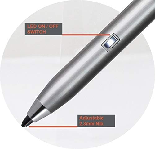 Bronel Srebrna fina tačana digitalna aktivna olovka kompatibilna sa Asus StudioBook S W700 17 / ASUS Vivobook 17 / Asus Zenbook 17