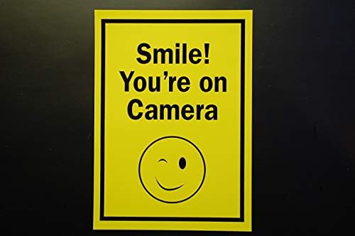 Vanjski zatvoreni 5 x 7 kućni poslovni osmijeh na kojem ste na kameri žuti prozorski vrata Sretna lica upozorenja